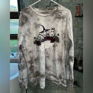 Disney Gray Tie-Dye Shirt - Nightmare Before Christmas